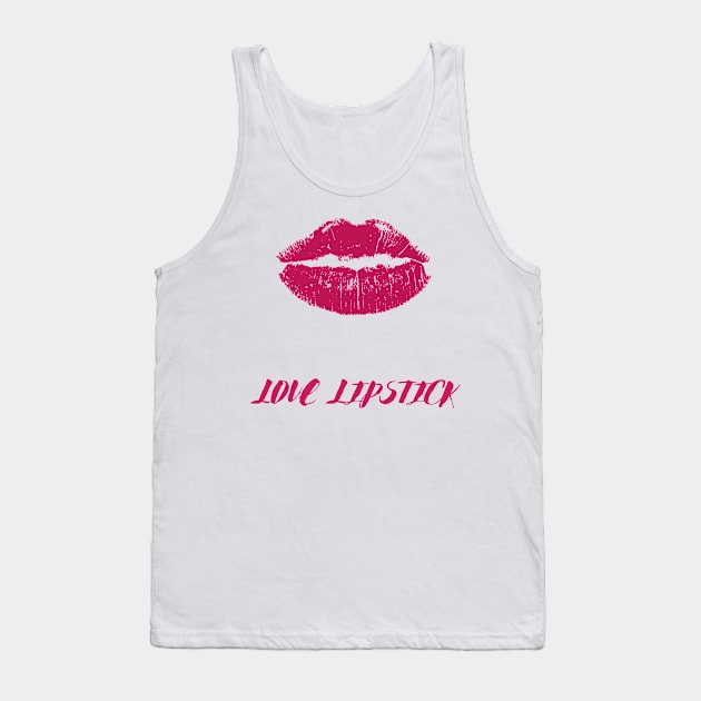 Love lipstick drippy hoodies dripping design Tank Top by Maroon55